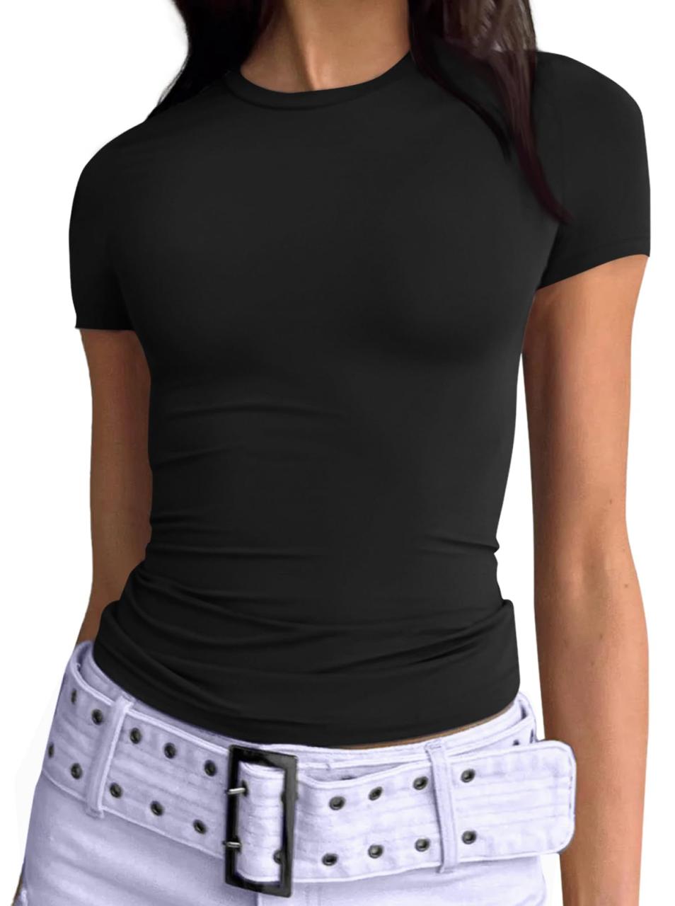 AUTOMET Women's Short Sleeve Basic T-Shirt