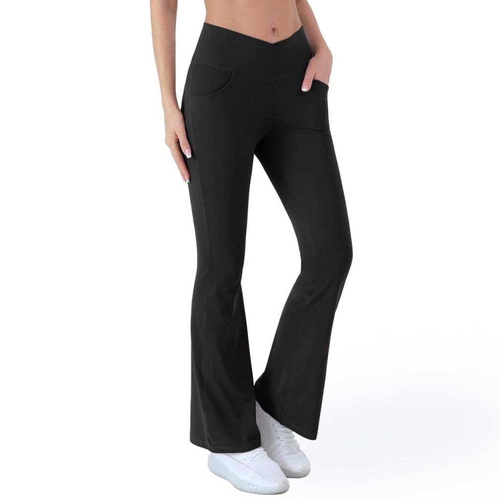 Wide Leg Pants Woman Yoga Fit High Waisted Sweatpants Soft Flare Leggings Athletic Tummy Control Trouser