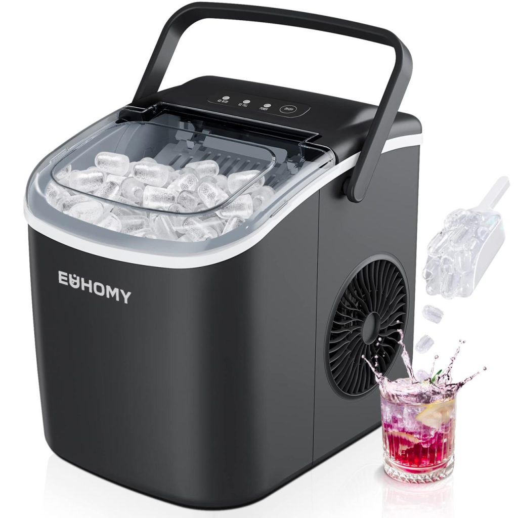 EUHOMY Countertop Ice Maker Machine